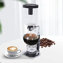 Siphon Coffee Maker, Luxury Royal Family Balance Syphon Coffee Maker Siphon Brewer Elegant Design Retro-Style Coffee Maker Japanese Style Vacuum Glass Siphon Pot, Capacity: 500ml (Type B)