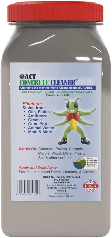 ACT Concrete Cleaner Eco Friendly 10lb. Covers 1000sqft.