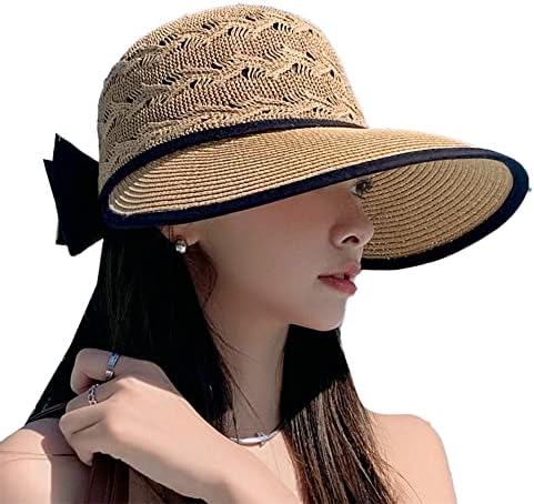 Wide Brim Beach Hats for Women Breathable Sun Hat Bucket Hat Sun Visors Fishing Cap for Travel Picnic Outdoor Summer 2024 Khaki