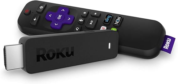 Roku Streaming Stick | Portable; Power-Packed Streaming Device with Voice Remote with Buttons for TV Power and Volume (2018)