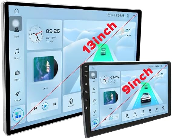 STAPON 13inch 2k Screen 4+64GB car Android headunit car Stereo Support carplay Android auto Mirror Link Steering Control GPS Navigation Touch Screen