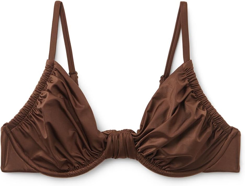 CALZEDONIA Shiny Satin Balconette Swimsuit Top