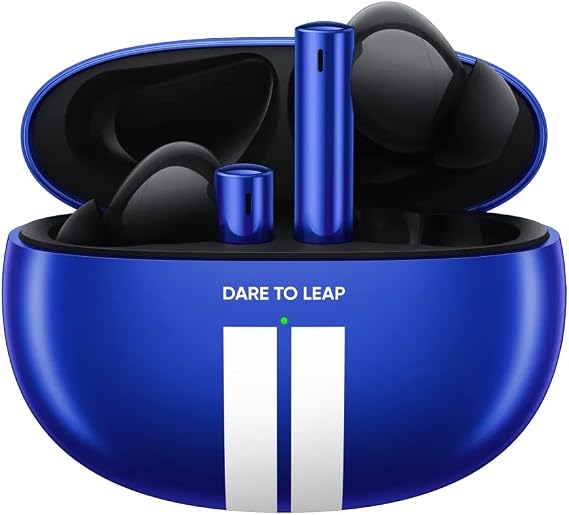 realme Buds Air 3 Wireless Earbuds, Active Noise Cancellation, 10mm Dynamic Bass Boost Driver, Up to 30 Hours Playtime, IPX5 Water Resistance - (Lemans Blue)