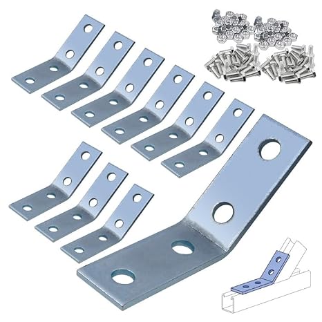 CNQLIS 10 Pcs 45 Degree Angle Bracket Fitting for 1-5/8 Strut Channel