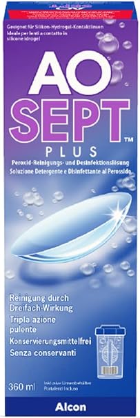 Aosept Plus contact lens care solution single bottle 1 x 360 ml
