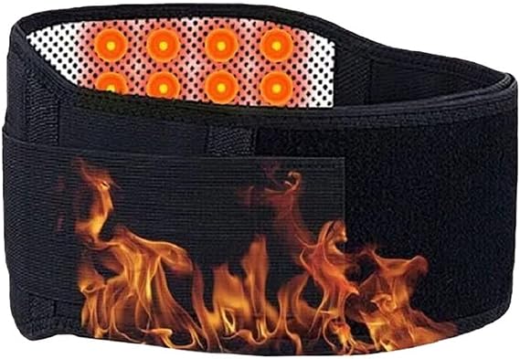 Self-Heating Lower Back Brace Support Therapy Waist Belt with Breathable Adjustable Straps Tourmaline Lumbar Support Wrap for Men & Women Back Pain Relief (Color : Black, Size : XL/X-Large)