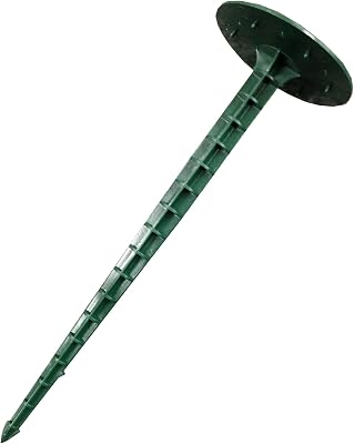 Set of 50 Ground Nails 7.08 18 cm - for Securing Tarpaulins - Mulch Tent Pegs - Very Dark Green