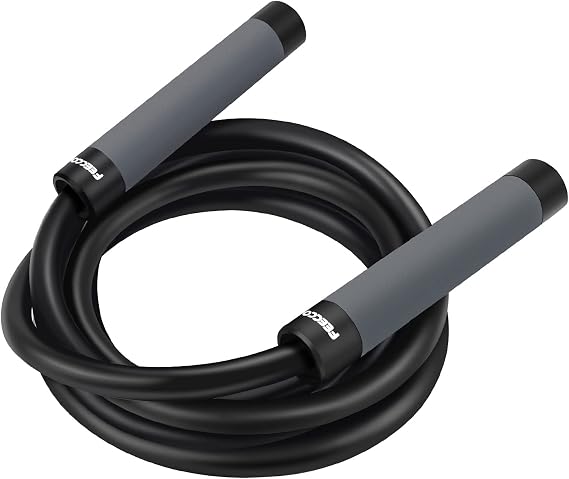 Adjustable Weighted Jump Ropes, 9-14mm PVC by FEECCO FITNESS