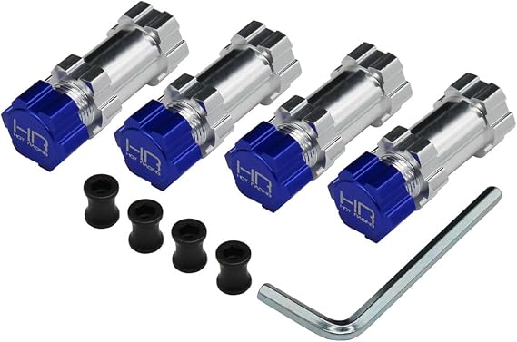 Hot Racing CB107X06 Hd Blue 17mm Clod Wheels Adapter o-Ring Wheel Nuts