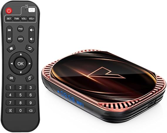 Android 11.0 TV Box,VONTAR X4 4GB ROM 128GB Amlogic S905W4 Quad Core RAM Dual Wifi 2.4G/5.8G 4K/8K HDR+ Smart BT 5.0 Media Player TV Box,4GB+64GB [Energy Class A]