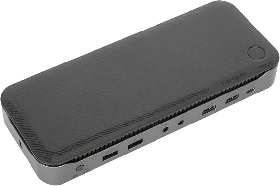 Targus USB-C Dual Host Hybrid Triple Video KVM Docking Station with Dual 100W Power - PC and Mac Compatibility, Connect and Control Up to 2 Laptops, 3 Monitors, and Multiple Peripherals (DOCK750USZ)