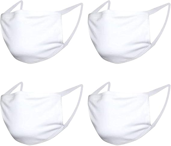 Concession Essentials Reusable White Cotton Face Mask (Pack of 50).Concession Essentials 2 Ply 100% Cotton Face Masks.