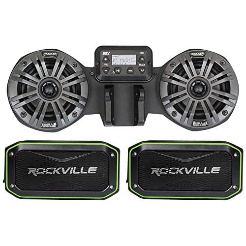 Front Fairing 4 SpeakersReceiver for CAN-AM Ryker2 TWS Rockville Speakers