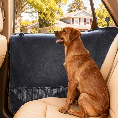 Durapower Dog Car Door Protector2 Pack Extra Big & Thick Anti Pet Scratching Waterproof Vehicle Door Covers Guard Truck Interior Panel Safe SUV Universal 600D Black