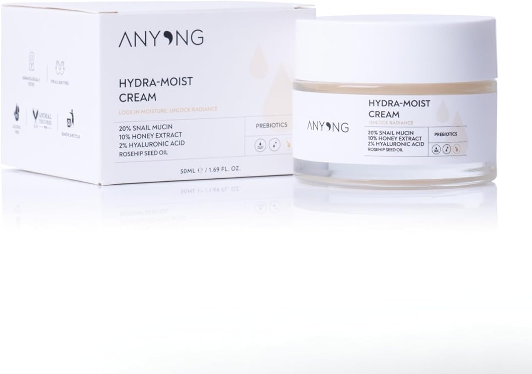 Anyong Snail Extract Intensive Moisturizing and Nourishing Cream 50 ml (20% Snail Extract & Hyaluronic Acid)