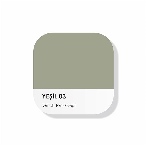 Akrilik Su Bazlı Silinebilir İç Cephe Duvar Boyası, 200ml, Özel Mat, Silikon Katkılı - 2023 Summer Palette - (Yeşil 03)