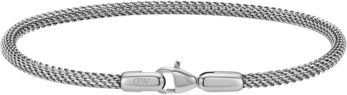 Daniel Wellington Tide Mesh Silver Dainty Chain Bracelet for Women