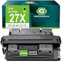 GREENBOX C4127X Black Toner Cartridge High Yield Replacement for HP 27X C4127X 27A C4127A for Laserjet 4000 4000N 4000T 4000TN 4050 4050N 4050DN 4050T 4050TN 4100 4100N Printer, 1-Pack, 10,000 Pages