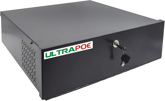 DVR NVR Security Lock Box, Heavy Duty 16-Gauge Steel Surveillance Cabinet
