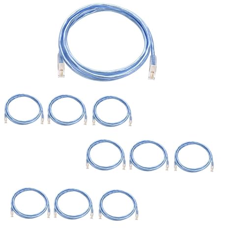 10-Pack RJ11 15Ft Shielded Modem Cable for High Speed Internet, Broadband DSL Modems, High Speed Data Transfer, Home DSL Ethernet Phone Jack Cable