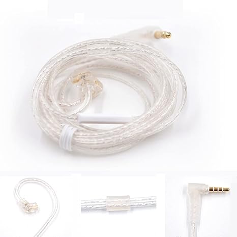 FAAEAL KZ ZSN Pro Earphone Upgraded Cable 0.75mm 2Pin High Purity Silver-Plated Replacement Headsets Wire for KZ ZSN EDX ZEX ZS10 PRO EDS DQ6S ZES DQ6 ZAS ASF ASX Zax Headphones(No Mic, C Pin)