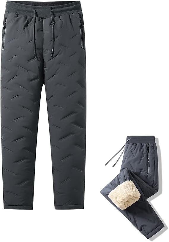 Unisex Fleece Jogging Bottoms,Winter Warm Plush Track Pants Sweatpants for Men