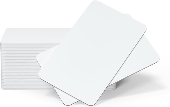 20 Pcs Blank PVC Cards CR80 30 Mil Graphic Quality White Plastic Cards Premium Blank PVC ID Cards for Photo ID Badge Printers(Credit Card Size)