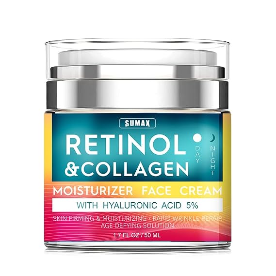 Retinol Cream for Face, Facial Moisturizer with Collagen Cream, Face Neck Collagen Cream for Tightening Skin, Daily Moisturizer Face Cream