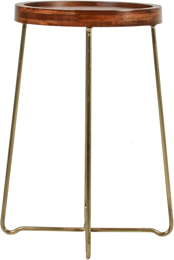 East at Main Aria Solid Mango Wood Tray Top Table (Side Table)