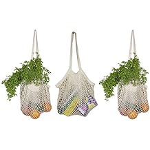 Best Farmers Market Bags - Sturdy Organic Cotton Mesh Tote for Grocery, Beach, Produce, Fruit & Vegetable Storage - Lightweight Fish Net Bag 1 Bag