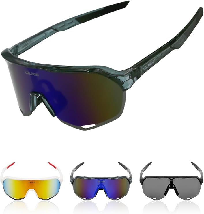Sports Sunglasses for Men Women Youth, UV Glasses for Cycling Running Fishing Bike Baseball Golf, Scratch Resistant