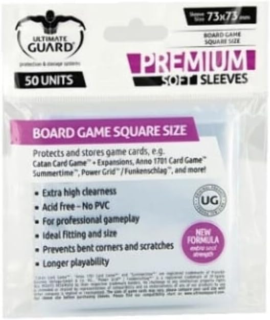 Ultimate Guard Prem Game Sleeves Square (50) Cards