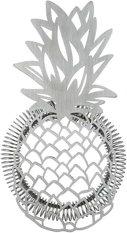 Bar Cocktail Strainer Hawthorne Strainer Stainless Steel with Pineapple Design