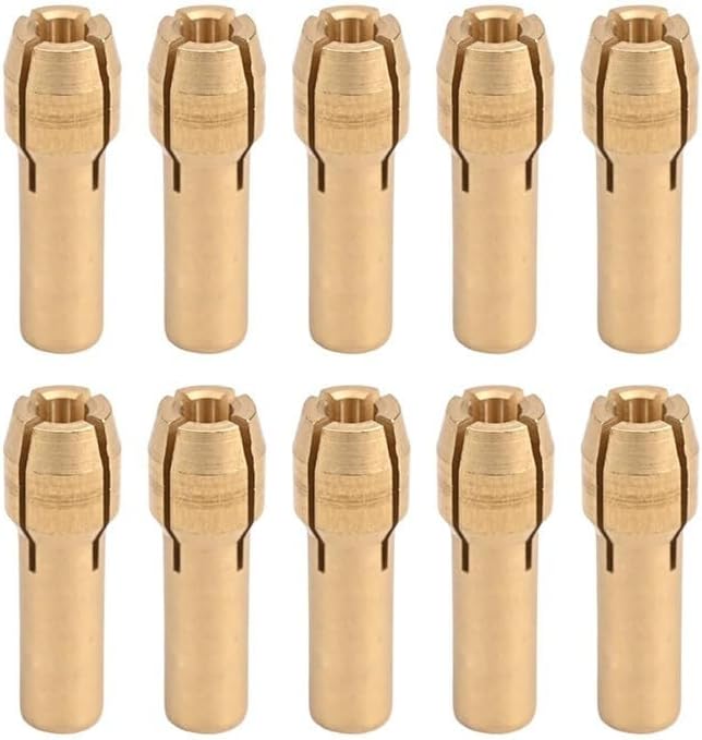 4 Jaw Copper Drill Chuck Set for Rotary Tools, 10pcs Brass Chucks Adapter with 4.2mm/4.8mm Shank, Compatible with, Clamping Range 0.-3.2mm(4.2mm)