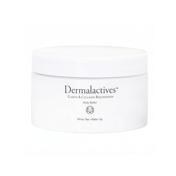 Dermalactives Replenishing & Nourishing Body Butter - All Natural Way To Provide Your Skin With a Protective Layer That Will Keep Your Skin Smooth, Soft and Healthy (White Tea - Water Lily)