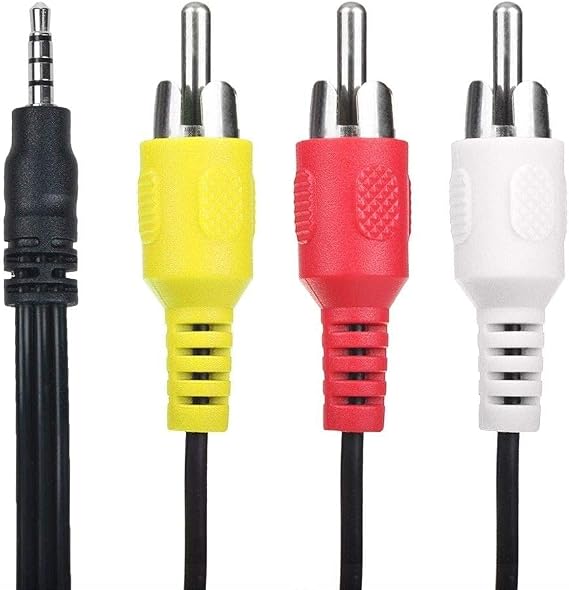 Replacment?5FT Cable AV 3.5mm A/V Mini Plug to 3 RCA Audio Video TV Cable Cord Lead for Mi MDZ-09-AA Xiaomi Box 3 TV Box
