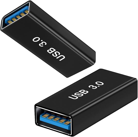 USB 3.0 Coupler, USB Female to Female Adapter,Extension Connector,2 Pcs