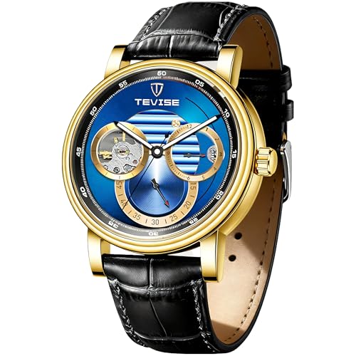 Fully Automatic Mens Mechanical Watch Tourbillon Hollow Timing Dial Mens Waterproof Noctilucent Simple Business Mechanical Watch Personal Watch