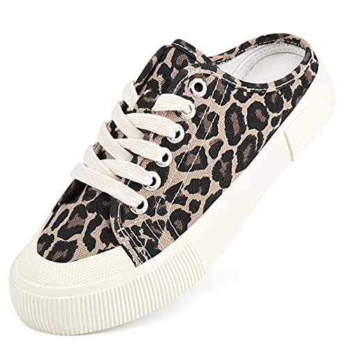 JENN ARDOR Women Slippers Shoes Slip On Mules Canvas Shoes Low Top Backless Walking Shoes