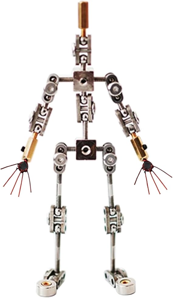 Stop Motion Animation Kit DIY Armature Rigging System, Metal Puppet Figure for Character Design Creation,Stop Motion kit Character Design Creation,18CM