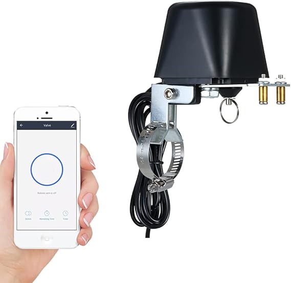 EVERSECU Tuya Smart WiFi & Bluetooth Smart Water Valve, Shutoff WiFi Control Water Valve Compatible with Alexa, Google and Application Program iOS/Android