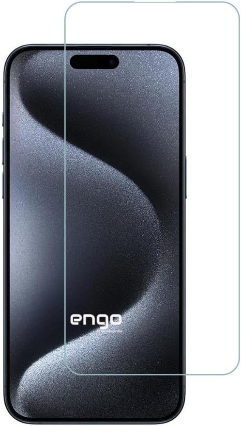 Engo Apple iPhone 15 Pro İle Uyumlu Ekran Koruyucu Şeffaf, Dayanıklı Esnek Yapılı Kırılmaz 9h Nano Cam Koruma