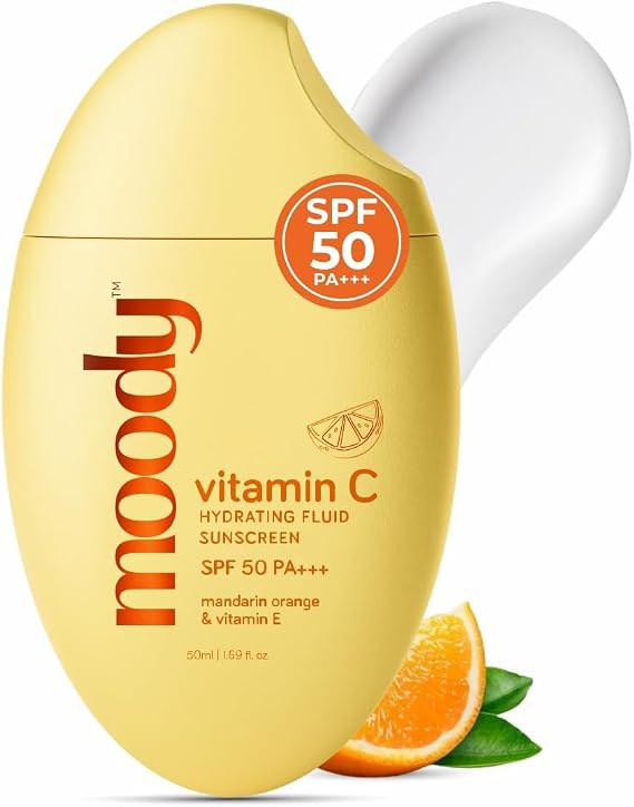 Vitamin C Sunscreen SPF 50 PA+++ | UVA &amp; UVB Protection | Lightweight, Non-Greasy, No White Cast | Hydrating Sunscreen for Glowing Skin for Women &amp; Men | 50 ml