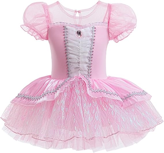 REXREII Girls Princess Ballerina Tutu Dress Fancy Dress Up Halloween Costume