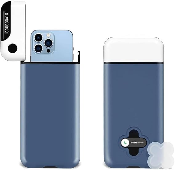 Smart Phone Lock Box with Timer, Portable Time Lock Box for iPhone and Android Phone, Help to Be Self-Discipline and Focus to Achieve Goals, Prevent Cell Phone Addiction