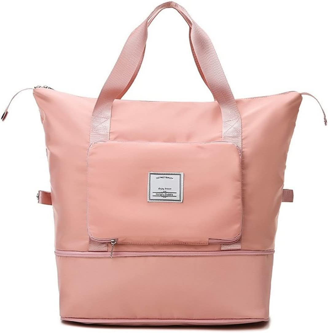 WEEKENDER BAGS FOR WOMEN - Luggage Bags for Travel,Large Capacity Traveling Bags,Carry On Bags for Airplanes,Overnight Bags for Women Sports Gym Bag,Waterproof Expandable Bright Pink