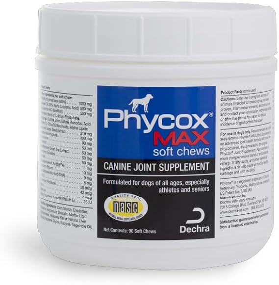 Phycox MAX Joint Supplement Soft Chews for Dogs, 90 Chews