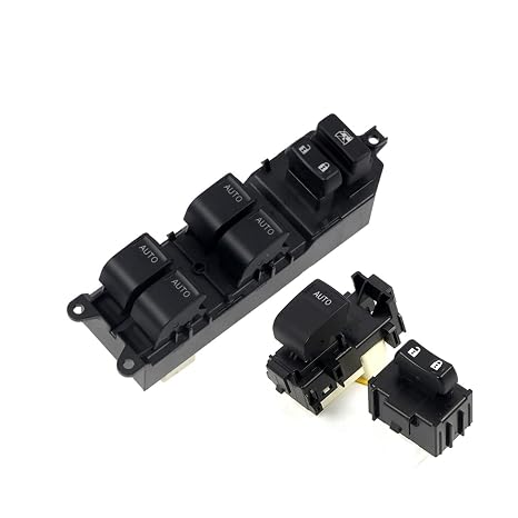 HIGH FLYING for Toyota Tacoma 4dr 2012-2015 LED Lighting Power Window Switch Control with Auto Up/Down (4dr Front Blue Lighted)