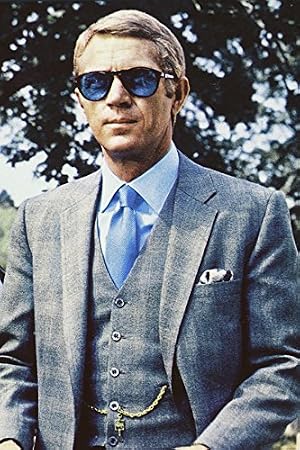 Thomas Crown Affair S. McQueen cool in his sunglasses 24x36 inch Poster