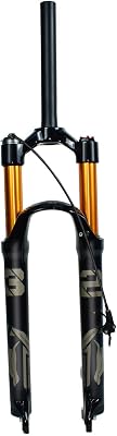 MirOdo 2627.529Mountain Bike Air Suspension Fork 120mm Travel 1-18 Straight Tube Quick Release 9  100mm ManualRemote Lockout Magnesium Alloy XCAM Shock Absorber Fork